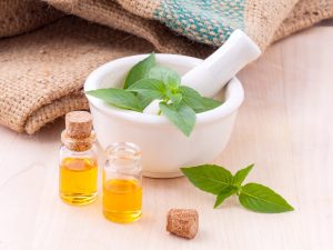 essential oils at a spa