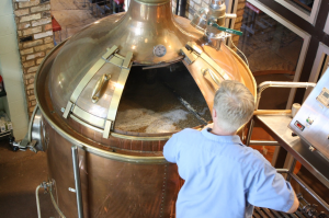 man working in a brewery
